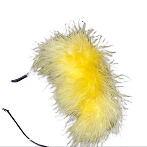Faux  fur yellow headband